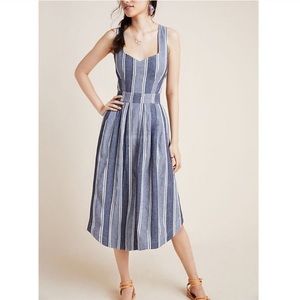 The odells Polly striped midi dress